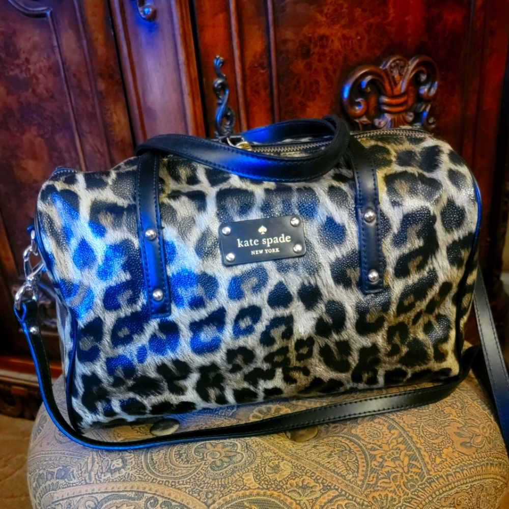 Kate Spade Satchel with Shoulder Strap, Animal Print